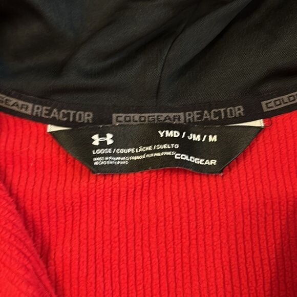 LIGHTWEIGHT UNDER ARMOUR JACKET RED AND BLACK SIZE MEDIUM EUC - Picture 5 of 5